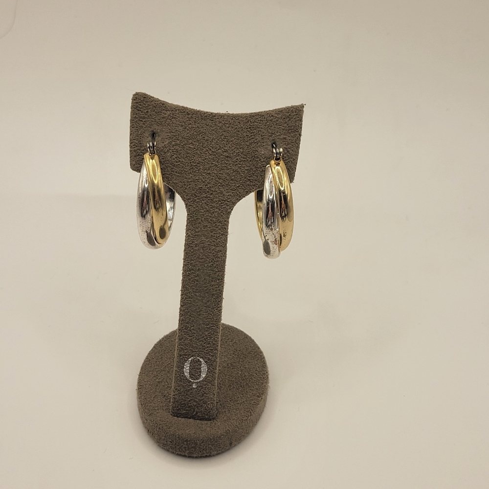 2 Stone Dangle Twist earrings